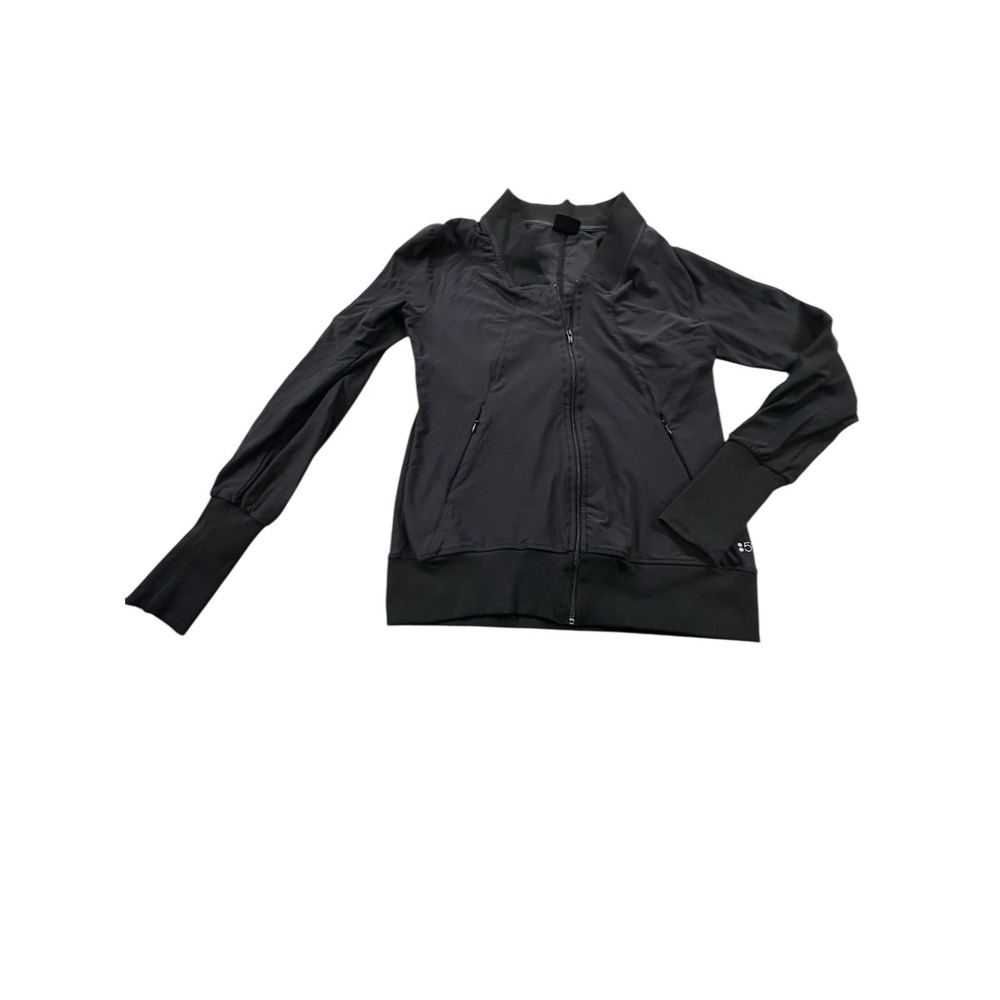 Splits 59 Splits Fifty-Nine Women Zip Up Jacket Small Black Stretch Long Sleeve